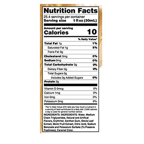 Jordans Skinny Syrups Sugar Free Coffee Syrup with MCT Oil, Ket...