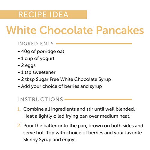 Jordans Skinny Syrups, White Chocolate Coffee Syrup, Sugar Free...