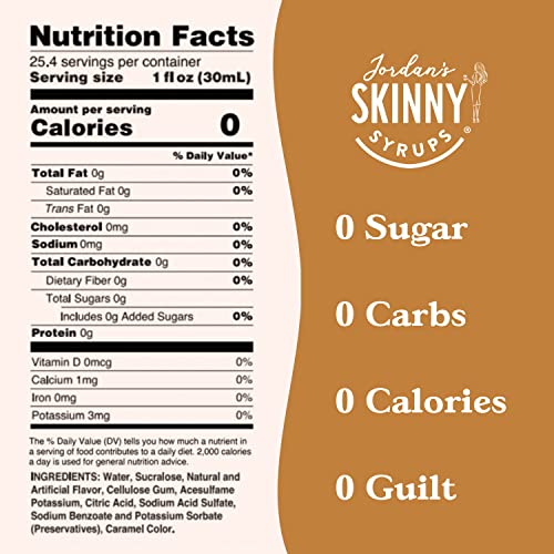 Jordans Skinny Syrups White Chocolate Mocha, Sugar Free Flavori...