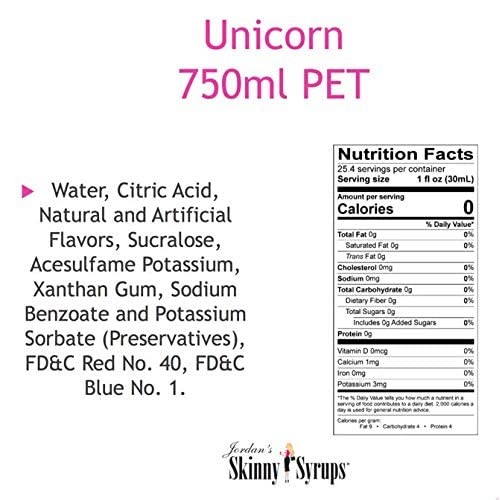 Jordans Skinny Ice Cream Collection Sugar Free Syrup 750 ml Bot...