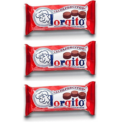 Alfajores Jorgito Mini Chocolate Rellenos Con Dulce De Leche, 3