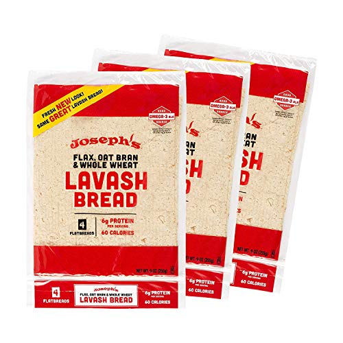 Josephs Low Carb Flax, Oat Bran &Amp; Whole Wheat Lavash Bread 3-P