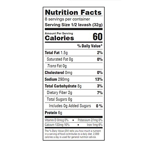 Josephs Lavash Bread Flax Oat Bran &Amp; Whole Wheat Reduced Carb -