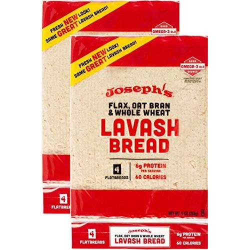Josephs Lavash Bread Flax Oat Bran &Amp; Whole Wheat Reduced Carb -