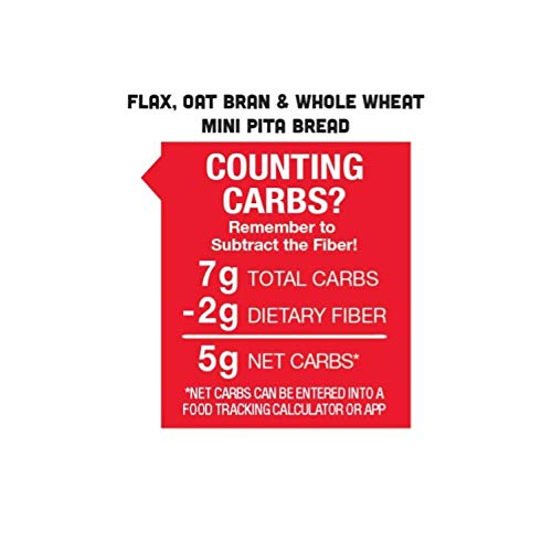 Josephs Low Carb Mini Pita Bread 3-Pack, Flax, Oat Bran And Who