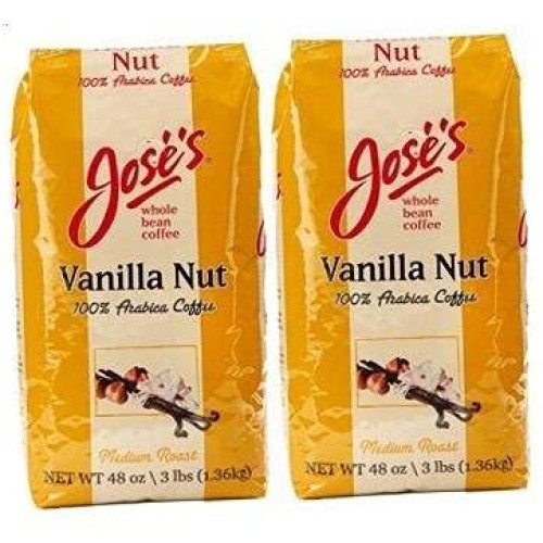 Jose’S Vanilla Nut Whole Bean Coffee 3 Lb. Bag 2-Pack
