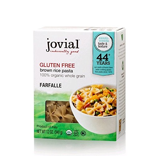 Jovial Foods, Organic Brown Rice Farfalle Pasta,12 Oz Pack Of 3