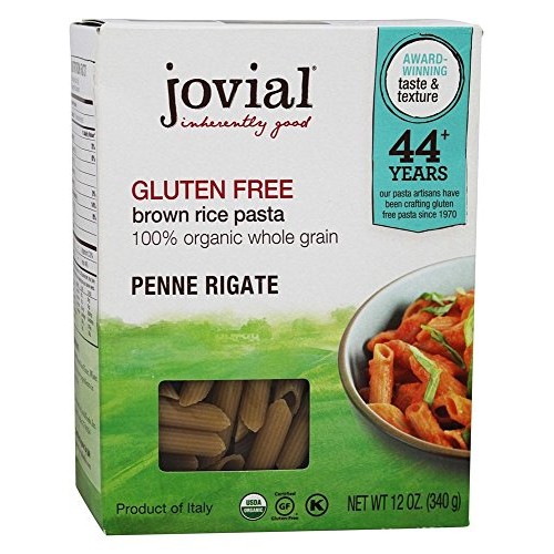 Jovial Organic Brown Rice Penne Rigate Pasta, 12 Ounce - 12 Per
