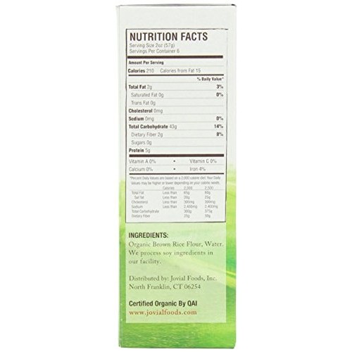 Jovial Organic Gluten-Free Brown Rice Italian Pasta 3 Shape Vari