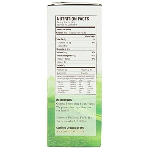 Jovial Organic Gluten-Free Brown Rice Italian Pasta 3 Shape Vari