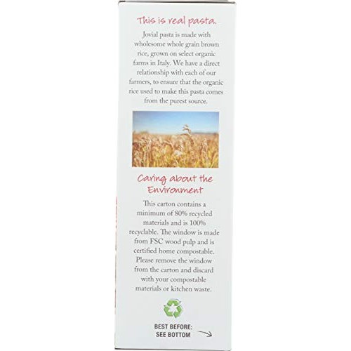 Jovial Pasta Brown Rice Organic Fusilli, 12 Oz