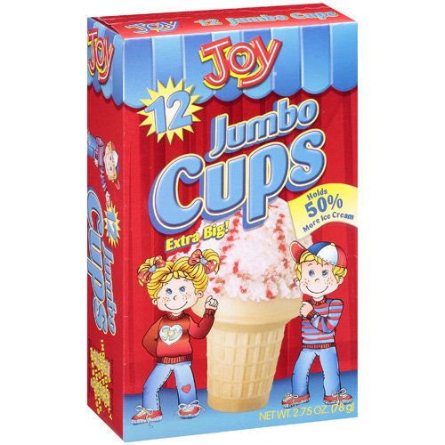 Joy Cone Jumbo Cups, 12 Ct