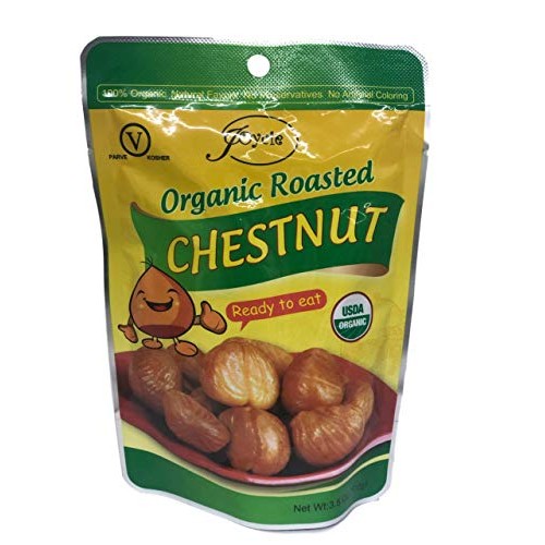 Joycie Organic Whole Roasted And Peeled Chestnuts 3.5-Ounce Bags