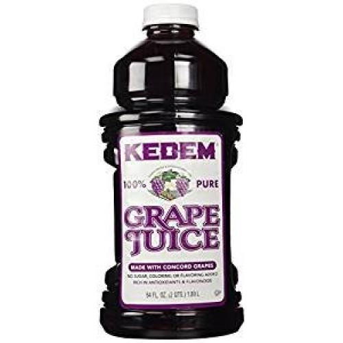 Kedem 100% Pure Grape Juice Gluten Free 64 Oz. Pack Of 6.