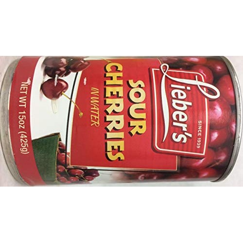 Liebers Sour Cherries In Water Kosher For Passover 15 Oz. Pack