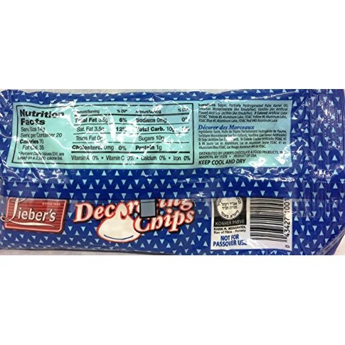 Liebers Decorating Chips Kosher For Passover 9 Oz. Pack Of 3.