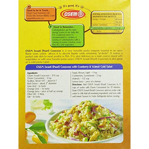 Osem Israeli Pearl Couscous, Original, 8.8 Ounce Box Pack Of 3,