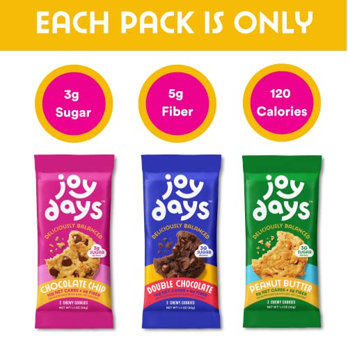 Joydays Chewy Cookies Sampler Pack 6-Pack, 12 Cookies - Delici...