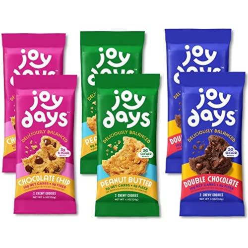 Joydays Chewy Cookies Sampler Pack 6-Pack, 12 Cookies - Delici...