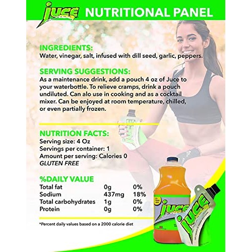 Juce Organic Pickle Juice - Ultra Strength Brine for Muscle Cram...