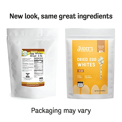 Judees Dried Egg White Protein 5 Lb Bulk - Baking, Meringue, Ro