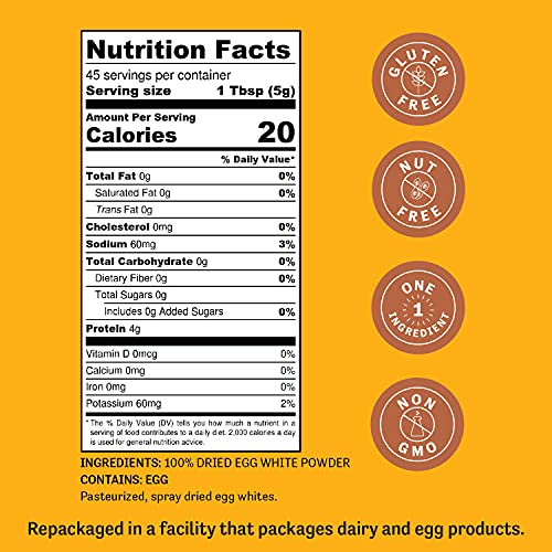 Judees Dried Egg White Protein 8 Oz -Baking, Meringue, Smoothie