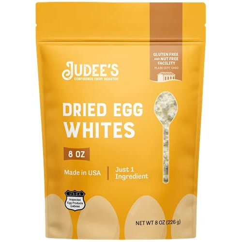Judees Dried Egg White Protein 8 Oz -Baking, Meringue, Smoothie