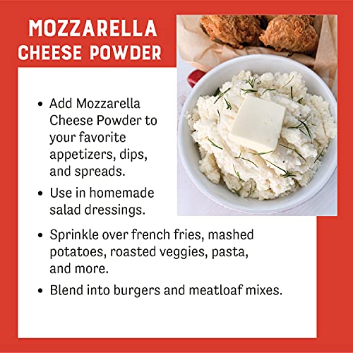 Judee’s Mozzarella Cheese Powder 11.25oz - 100% Non-GMO, Keto-Fr...