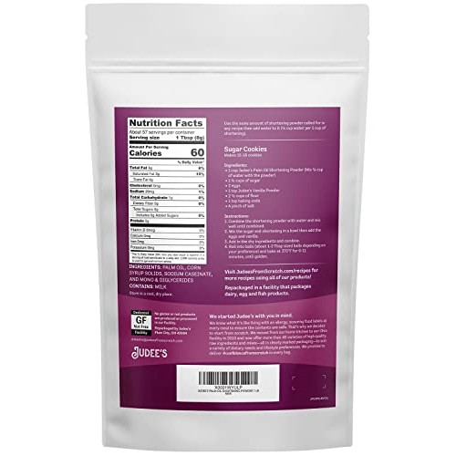 Judee’S Palm Oil Shortening Powder 1 Lb - Keto-Friendly And Kosh