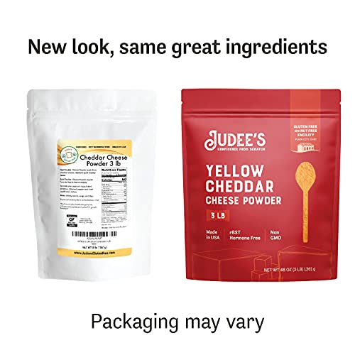 Judee’s Yellow Cheddar Cheese Powder 3lb - 100% Non-GMO, rBST Ho...