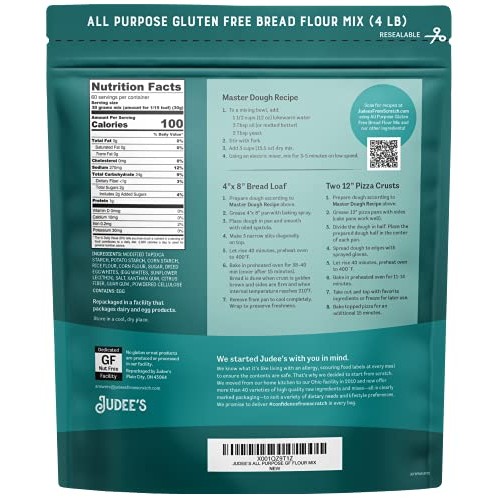 Judees All Purpose Gluten Free Bread Flour Mix - Make Bread, Pi