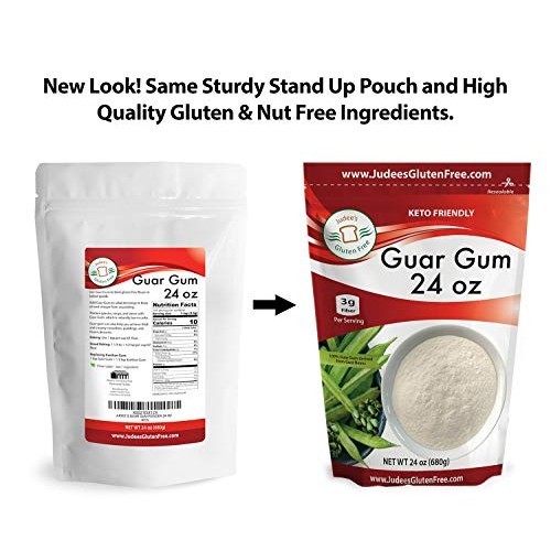 Judees Guar Gum Powder 24 Oz /1.5 Lb 3G Fiber Per Serving, Lo