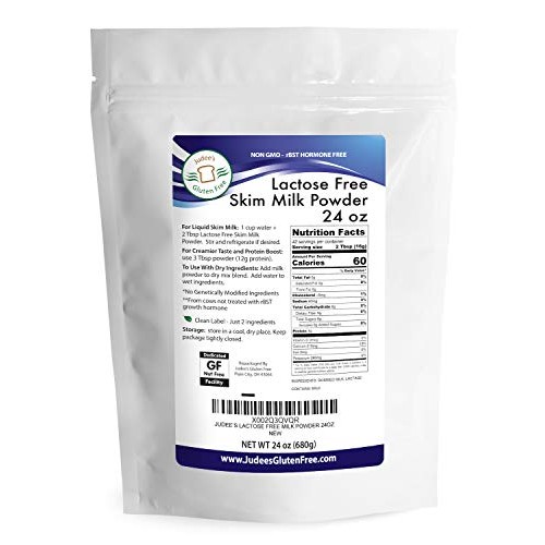 Judees Lactose Free Milk Powder 24 Oz, Nongmo, Rbst Hormone F