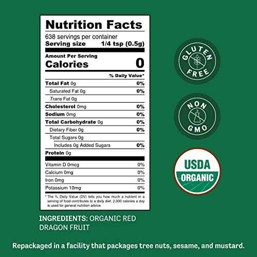 Judees Organic Pitaya Powder 11.25 oz - Dragon Fruit Powder - J...