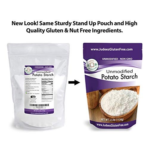 Judees Unmodified Potato Starch 2.5 Lbs Non Gmo, Dedicated Gl