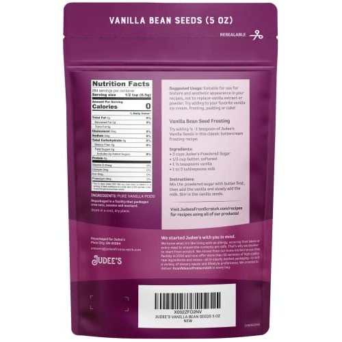 Judees Vanilla Seeds 5 oz - 100% Non-GMO - Gluten-Free - Great ...