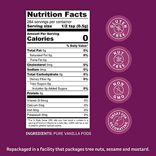 Judees Vanilla Seeds 5 oz - 100% Non-GMO - Gluten-Free - Great ...