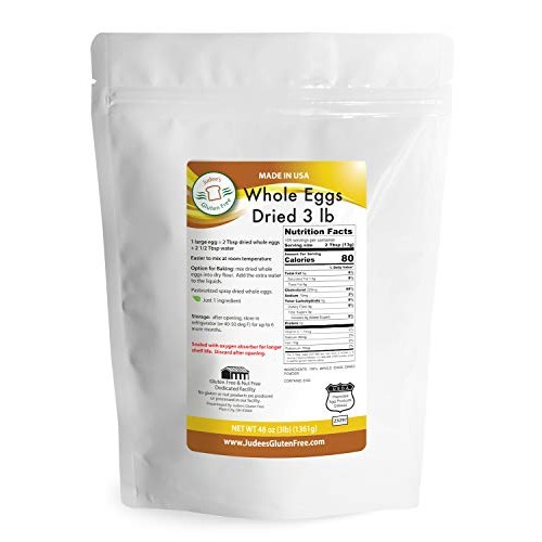 Judees Whole Egg Powder 48 Oz -3 Lb Non-Gmo, Pasteurized, Us