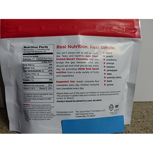 Juice Plus+ Orchard, Garden & Vineyard Blend 3 bags 120 Chewab...