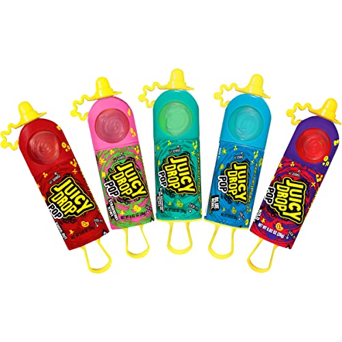 Juicy Drop Sweet & Sour Lollipop Variety Party Pack - 9 Count Sw...
