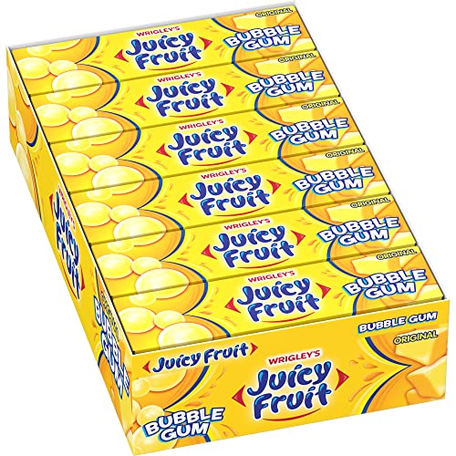 Juicy Fruit Original Bubble Chewing Gum, 5 Piece Pack 18 Packs