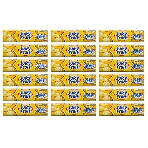 Wrigleys Juicy Fruit Bubble Gum Original: 18 Packs Of 5 Pieces