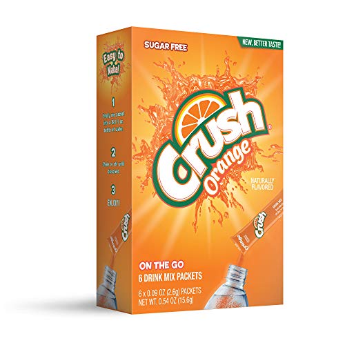 Crush, Orange – Powder Drink Mix - 12 Boxes, 72 Sticks – Sugar