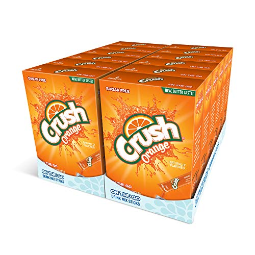 Crush, Orange – Powder Drink Mix - 12 Boxes, 72 Sticks – Sugar