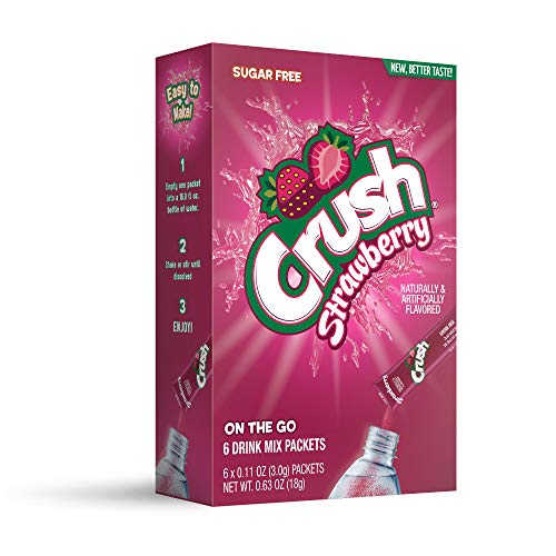 Crush, Strawberry – Powder Drink Mix - 12 Boxes, 72 Sticks – S