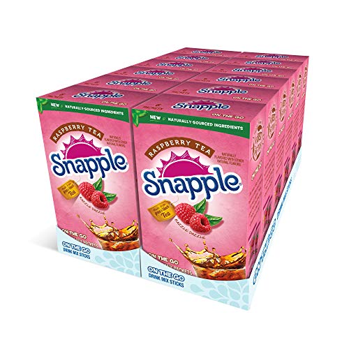 Snapple, Raspberry– Powder Drink Mix - 12 Boxes, 72 Sticks – N