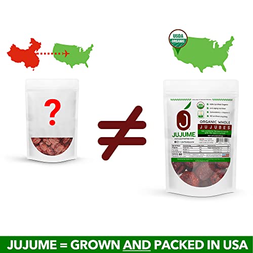 California Grown Superfood | Jujume Organic Whole Jujubes | Drie