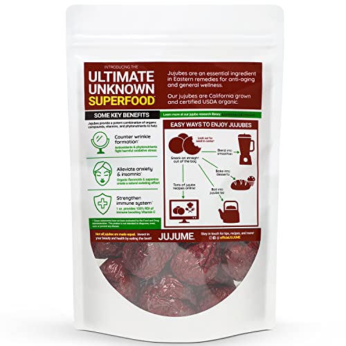 California Grown Superfood | Jujume Organic Whole Jujubes | Drie