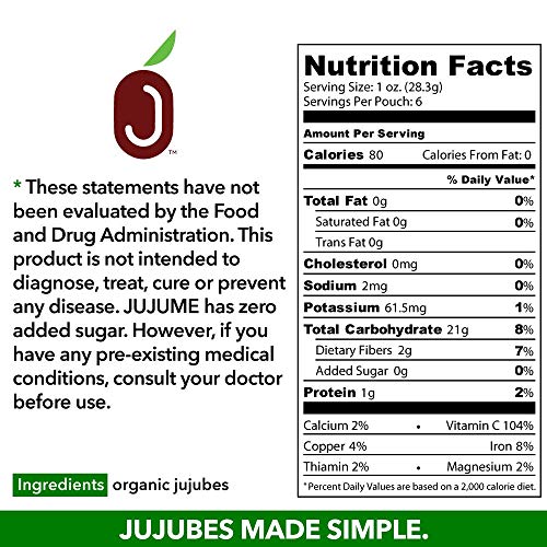 California Grown Superfood | Jujume Organic Whole Jujubes | Drie