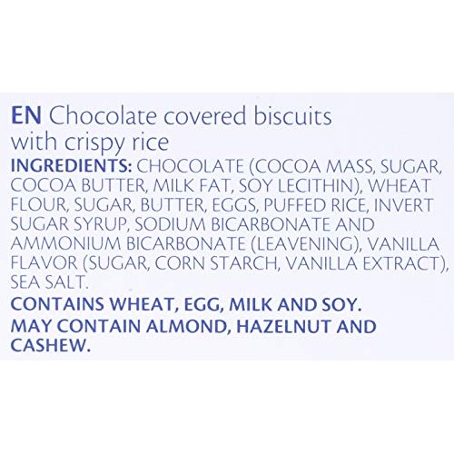 Jules Destrooper Rice Crisp Crunch, Belgian Chocolate Covered Co